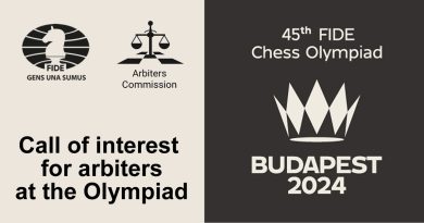 Call of interest for arbiters at the 45th Chess Olympiad 2024