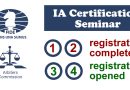 International Arbiter Certification Seminar – 1st and 2nd IA Seminars are ready to go!! 3rd and 4th are open for registration!