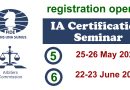 5th and 6th IA Seminars are open for registration!