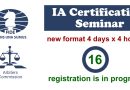 16th IA Seminars – registration is in progress!