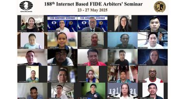 188th Internet-based FIDE Arbiters’ Seminar (PHI) – Report
