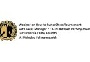 Webinar on How to Run Chess Tournament with Swiss Manager (Asian Chess Federation)