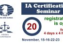 20th IA Seminar is open for registration!