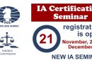 New 21st IA Seminar will be organized in November/December 2025!