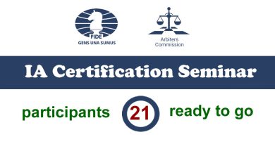 International Arbiter Certification Seminars – 21st IA Seminar is ready to go!!