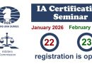 22nd and 23rd IA Seminars are open for registration!