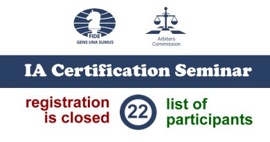 22nd IA Seminar is ready to go! There are still a few available places for the 23rd IA Seminar!