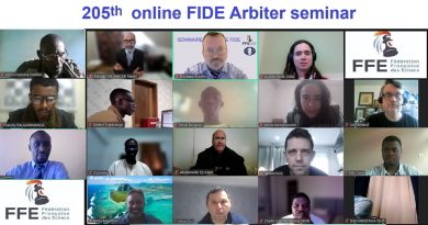 205th Internet-based FIDE Arbiters’ Seminar (FRA) – Report