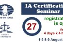 New 27th IA Seminar will be organized in August 2026!