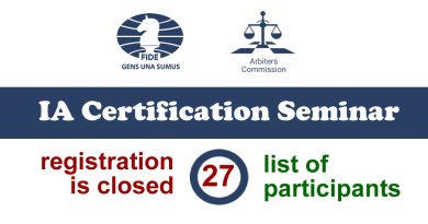 27th IA Seminar – Registration is closed – List of Participants!