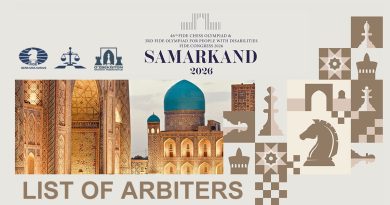List of arbiters for both Olympiads in Samarkand 2026