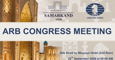 FIDE Arbiters’ Congress Meeting (Samarkand 2026) – Invitation