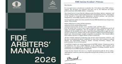 FIDE Arbiters’ Commission releases a new edition of the FIDE Arbiters’ Manual 2026